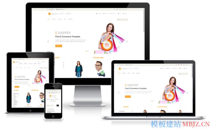 服装内衣商品展示响应式HTML5模板网站